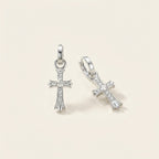 Mini Cross Drop Earrings