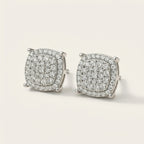 Pavé Square Stud Earrings