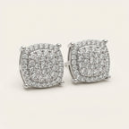 Pavé Square Stud Earrings