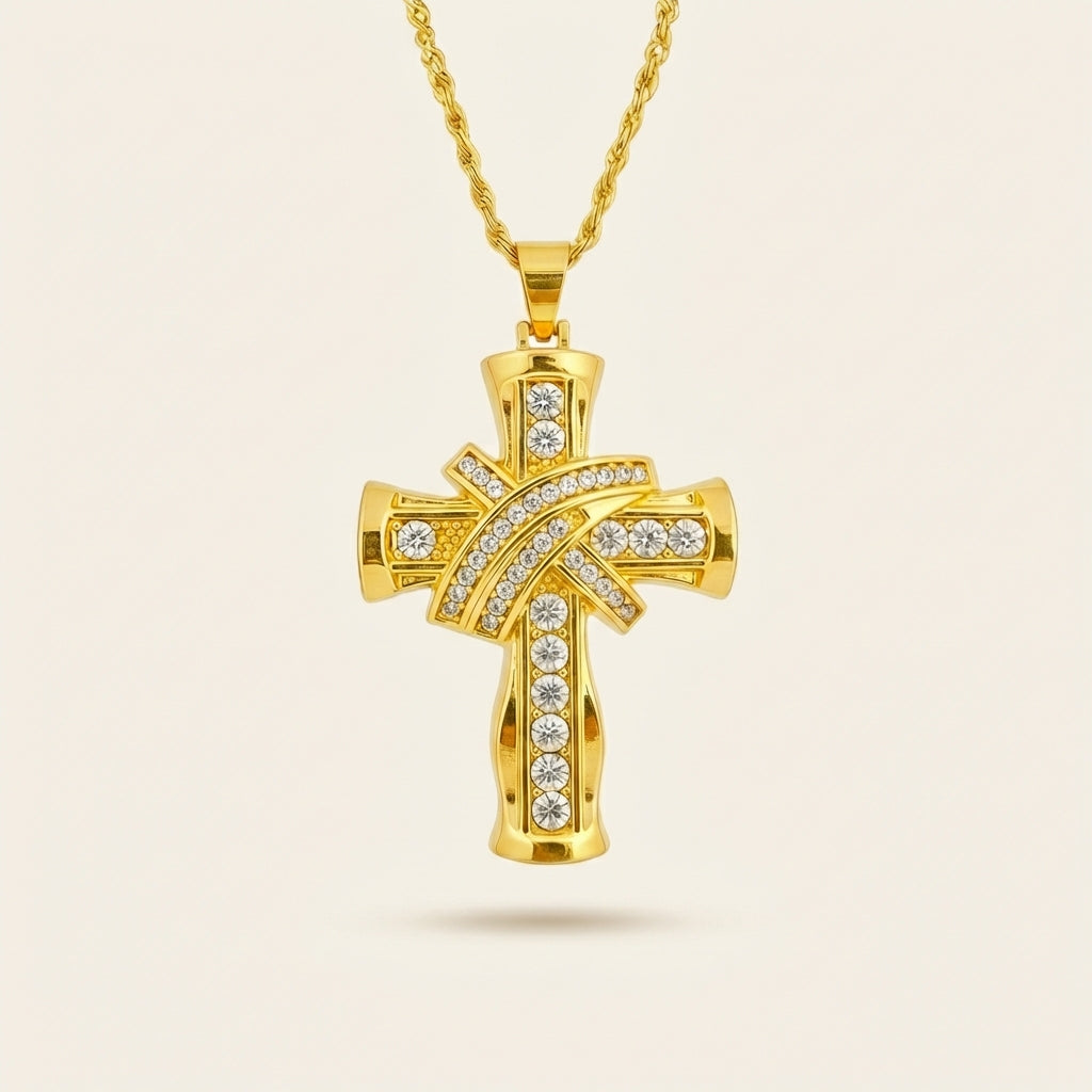 Oversized Cross Pendant Necklace