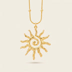 Sun Spiral Pendant Necklace