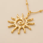 Sun Spiral Pendant Necklace
