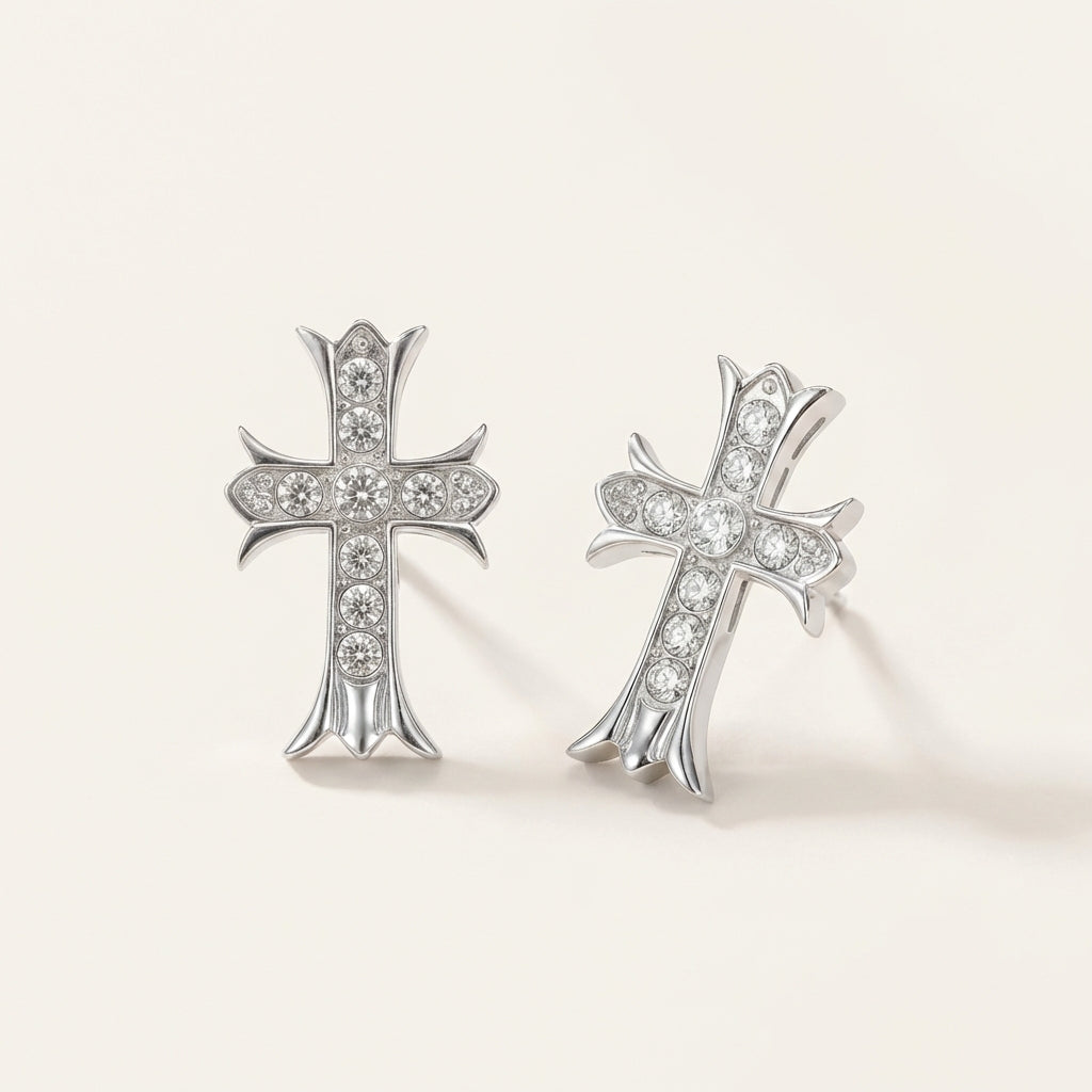 Mini Cross Stud Earrings