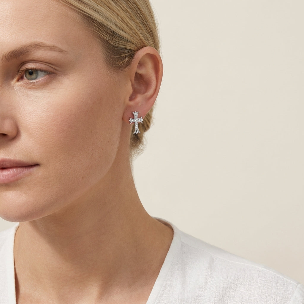 Mini Cross Stud Earrings