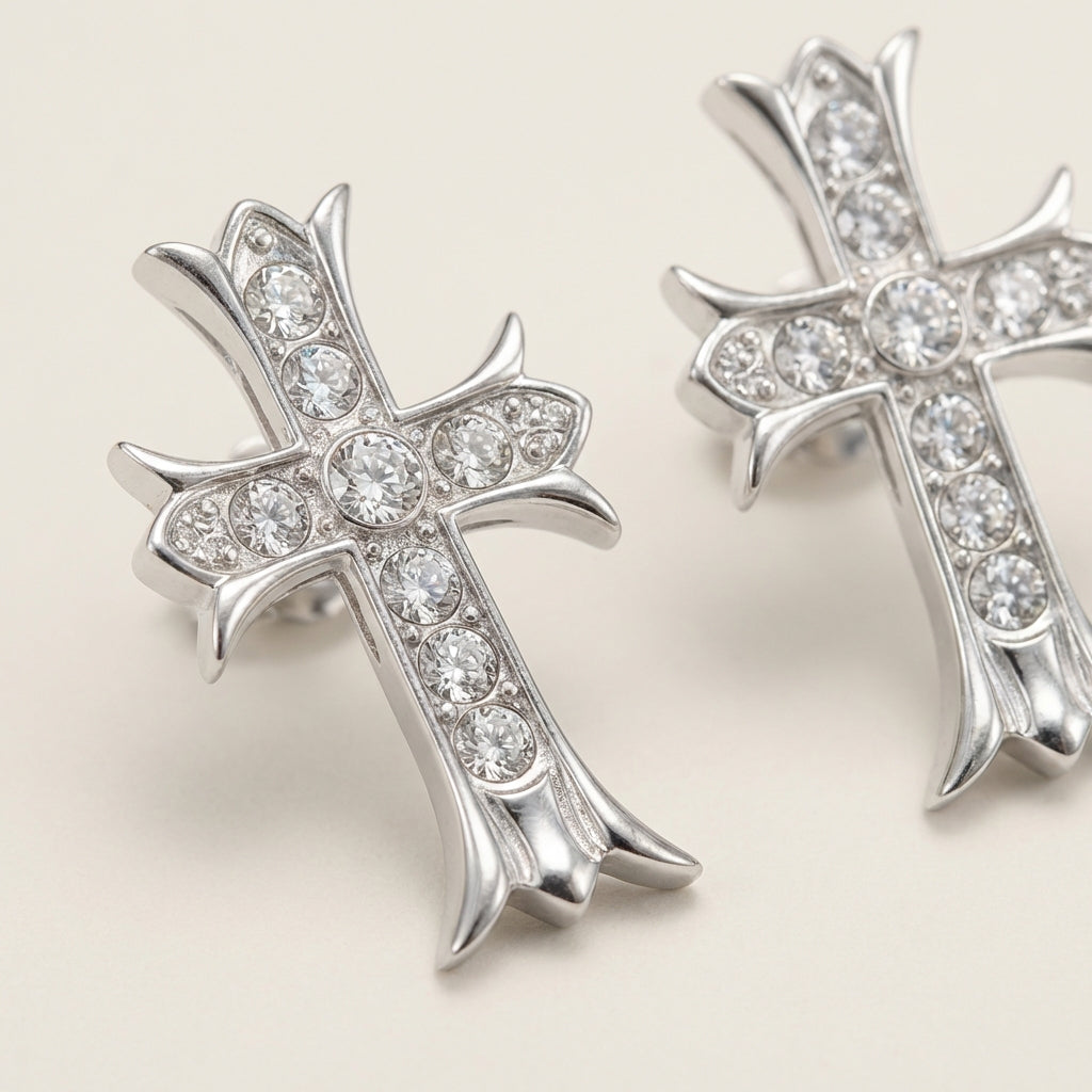 Mini Cross Stud Earrings