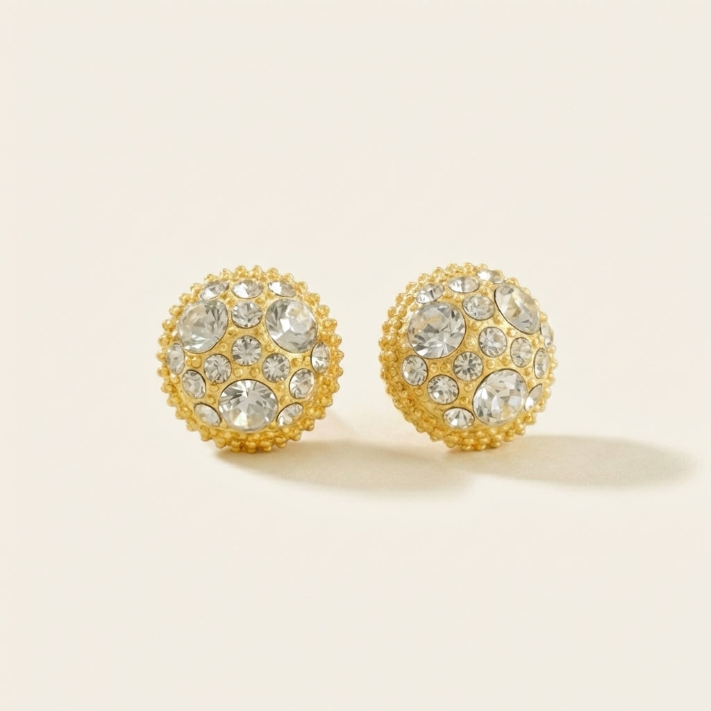 Pavé Sphere Magnetic Stud Earrings
