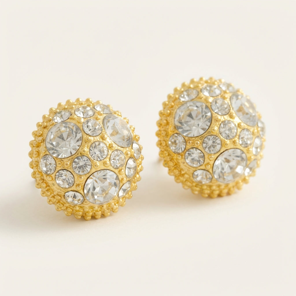 Pavé Sphere Magnetic Stud Earrings