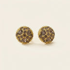 Dark Pavé Sphere Magnetic Stud Earrings