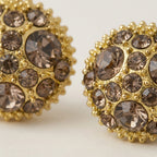 Dark Pavé Sphere Magnetic Stud Earrings